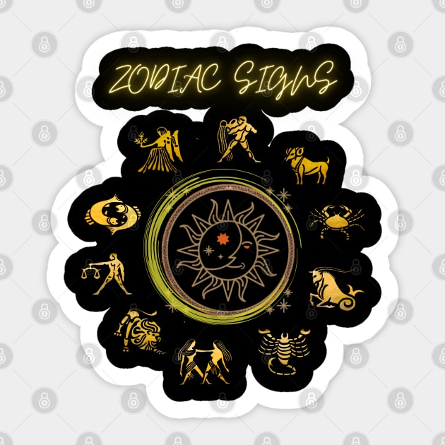 ZODIAC SIGNS Sticker by ShopColDigital